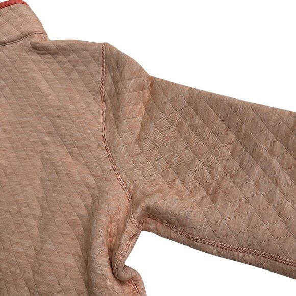 Marine Layer Womens Quilted Snap Pullover Jacket X-Large Peach & Navy nwot - Picture 11 of 12